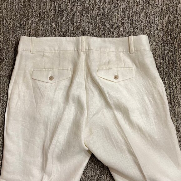 J. Crew 100% linen cuffed trouser pant style 27590 NWT - Picture 5 of 11